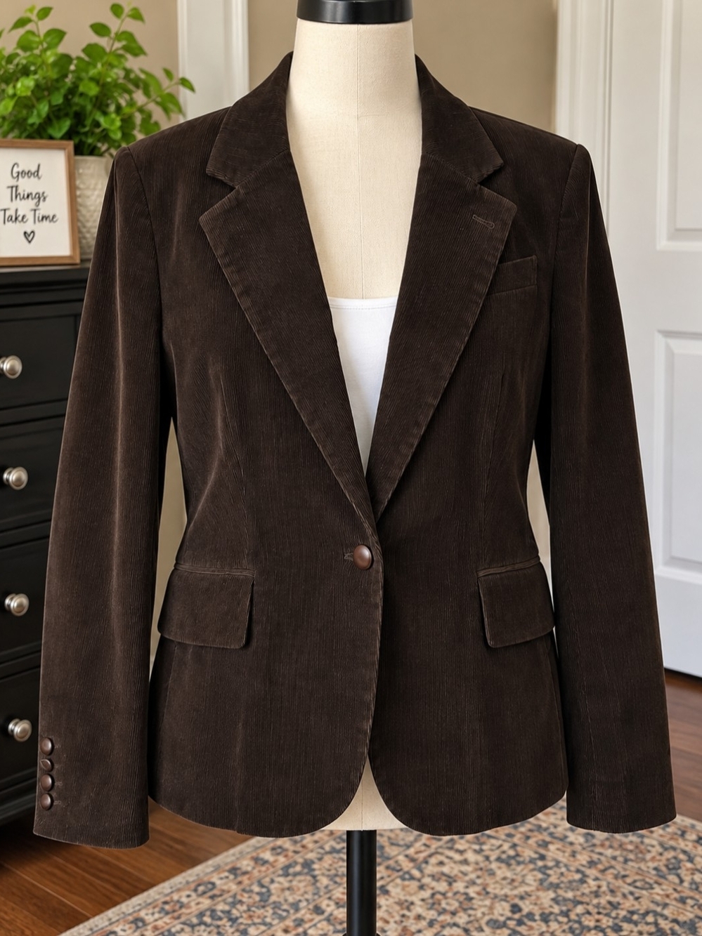 Nygård Collection Women’s Corduroy Blazer. Sz L